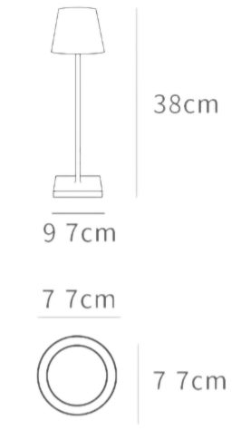 3.5W Безжична Настолна Лампа  със Сензор  IP54 - Димиране ,3 в 1 избор на Цветна температура с докосване