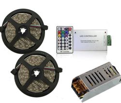 SET 10 m LED  5050 60 LED/m RGB  with Power supply, RF  controller