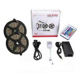 SET 10 m LED  5050 30 LED/m RGB  with Power supply, IR controller