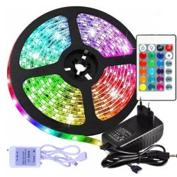Set 5m  RGB  LED strip with controller and adapter