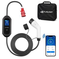 11 kW Преносимо EV Зарядно Устройствo за Електромобили  тип 2 ,16 A,  CEE (5-пинов, трифазен),  WiFi APP