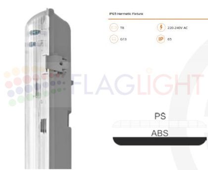 Линейно Тяло IP65 за 2 LED Пури 60 см 