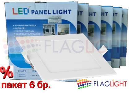 Economi multi pack LED Panel Light 18 W square