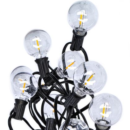 LED String Lamp  Bulbs G40   Warm White ► 5 м 10 bulbs  or 7.5 m 25 bulbs