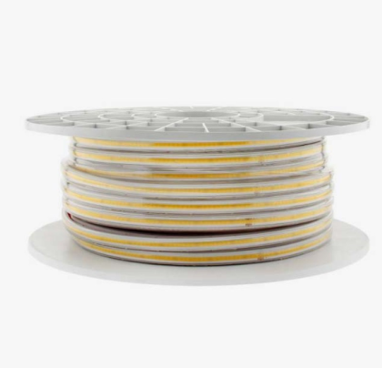 220V  COB LED лента  IP65, супер тънка, с прозрачно силиконово покритие  ►поръчай минимум 10 метра - в комплект - захранващ кабел и скоби  