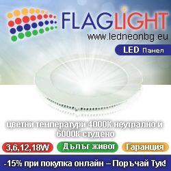 LED Панел за вграждане  6 W Ф12 с вкл. драйвър