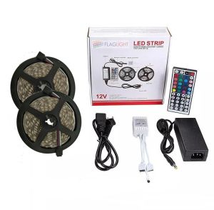 SET 10 m LED  5050 60 LED/m RGB  with Adapter 10 A,  IR controller 44 key