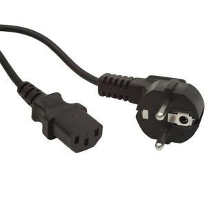 Захранващ кабел с щепсел тип Шуко  (ЕU) и конектор IEC C13