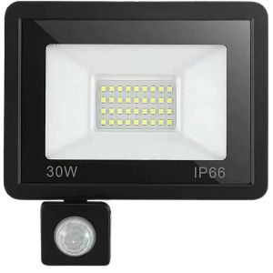 LED Прожектор  30W, 6500K,   PIR сензор