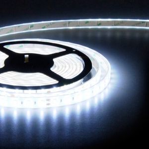 24V LED Лента 5630 - 60 SMD/m, 12 W/m, 15 lm/LED, IP65 Влагозащитена , 6000К, ролка 5м ►2.66 €/м