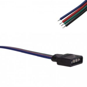 Конектор (Накрайник) за RGB Лента-Женски-2.5см кабел